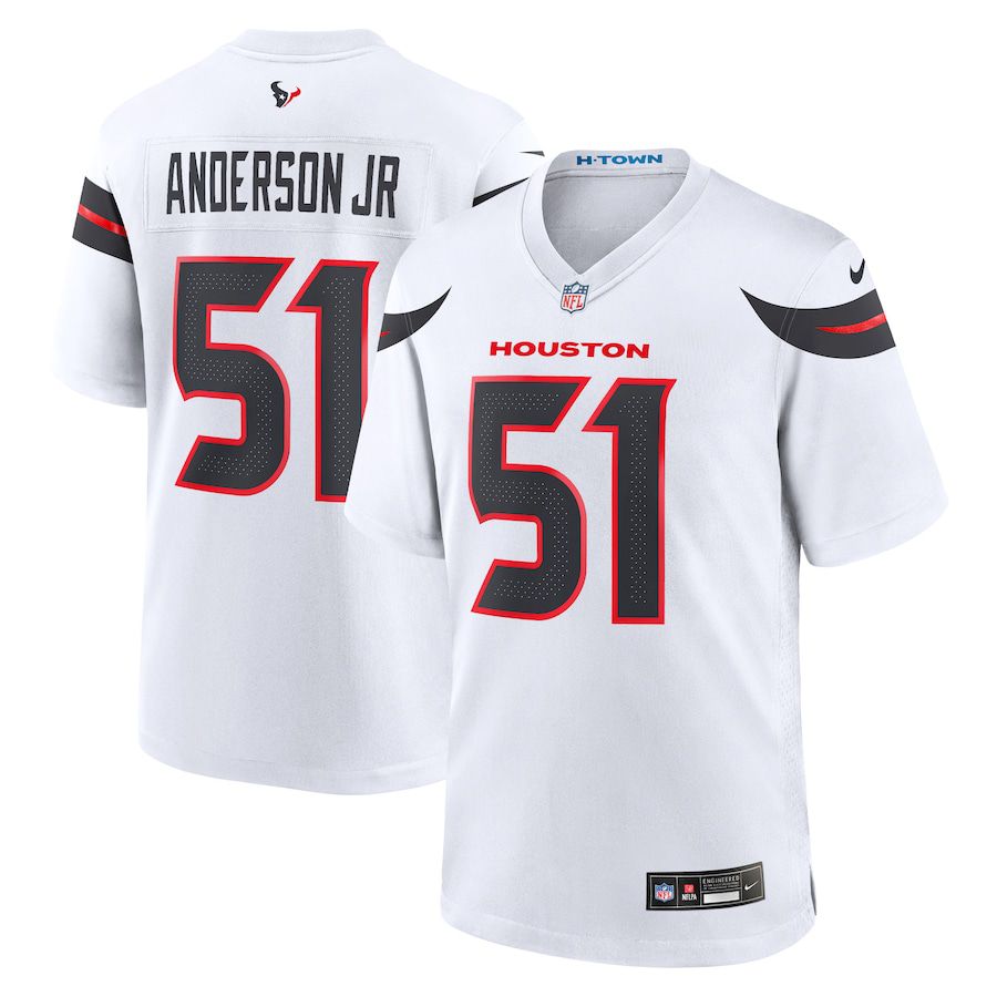 Men Houston Texans #51 Will Anderson Jr. Nike White Game NFL Jersey->->NFL Jersey